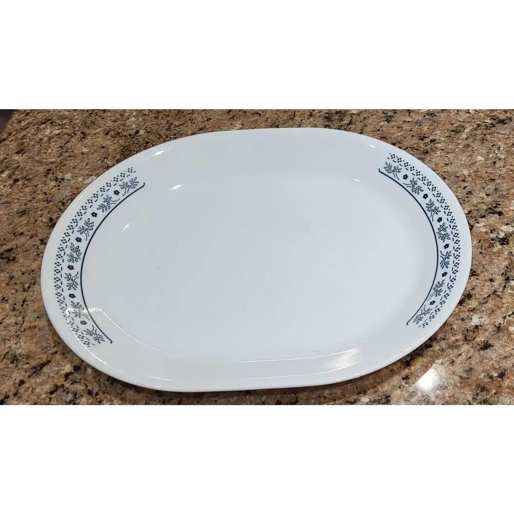 Vintage Corelle Platter Oval Serving USA Floral